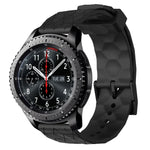 22 mm breites, einfarbiges Silikon-Uhrenarmband mit Fußballmuster, passend für Samsung Galaxy Watch3 (45 mm), Samsung Galaxy Watch (46 mm), Samsung Gear S3 Classic und Samsung Gear S3 Frontier.