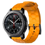 22 mm breites, einfarbiges Silikon-Uhrenarmband mit Fußballmuster, passend für Samsung Galaxy Watch3 (45 mm), Samsung Galaxy Watch (46 mm), Samsung Gear S3 Classic und Samsung Gear S3 Frontier.