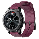 22 mm breites, einfarbiges Silikon-Uhrenarmband mit Fußballmuster, passend für Samsung Galaxy Watch3 (45 mm), Samsung Galaxy Watch (46 mm), Samsung Gear S3 Classic und Samsung Gear S3 Frontier.