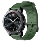 22 mm breites, einfarbiges Silikon-Uhrenarmband mit Fußballmuster, passend für Samsung Galaxy Watch3 (45 mm), Samsung Galaxy Watch (46 mm), Samsung Gear S3 Classic und Samsung Gear S3 Frontier.