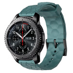 22 mm breites, einfarbiges Silikon-Uhrenarmband mit Fußballmuster, passend für Samsung Galaxy Watch3 (45 mm), Samsung Galaxy Watch (46 mm), Samsung Gear S3 Classic und Samsung Gear S3 Frontier.