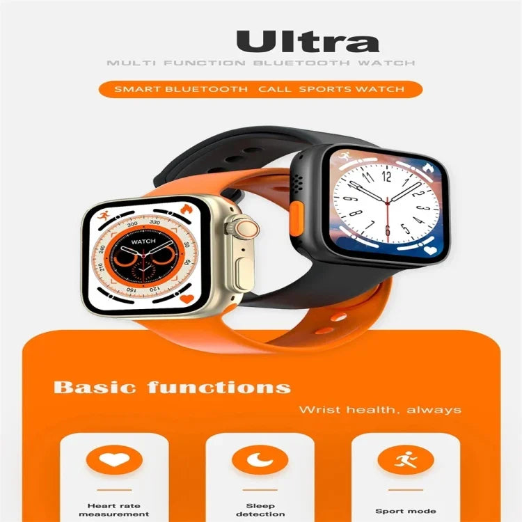 S8 Ultra Smartwatch mit 1,81 Zoll Farbbildschirm, unterstützt Herzfrequenz- und Blutdruckmessung