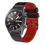 22mm Perforated Two-Color Silicone Watch Band, For Samsung Galaxy Watch3 45mm, For Samsung Galaxy Watch 46mm, For Samsung Gear S3 Classic, For Samsung Gear S3 Frontier