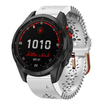 20mm Lady's Silicone Watch Band With Lace Punch, For Garmin Fenix 7S, For Garmin Fenix 7S Solar, For Garmin Fenix 7S Sapphire Solar, For Garmin Instinct 2S, For Garmin Fenix 6S, For Garmin Fenix 6S Pro