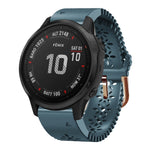 20mm Lady's Silicone Watch Band With Lace Punch, For Garmin Fenix 7S, For Garmin Fenix 7S Solar, For Garmin Fenix 7S Sapphire Solar, For Garmin Instinct 2S, For Garmin Fenix 6S, For Garmin Fenix 6S Pro