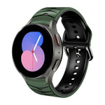 Gebogenes Textur-Silikonarmband, für Samsung Galaxy Watch 5 44mm, für Samsung Galaxy Watch 5 40mm, für Samsung Galaxy Watch 5 Pro 45mm