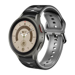 Gebogenes Textur-Silikonarmband, für Samsung Galaxy Watch 5 44mm, für Samsung Galaxy Watch 5 40mm, für Samsung Galaxy Watch 5 Pro 45mm