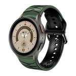 Gebogenes Textur-Silikonarmband, für Samsung Galaxy Watch 5 44mm, für Samsung Galaxy Watch 5 40mm, für Samsung Galaxy Watch 5 Pro 45mm