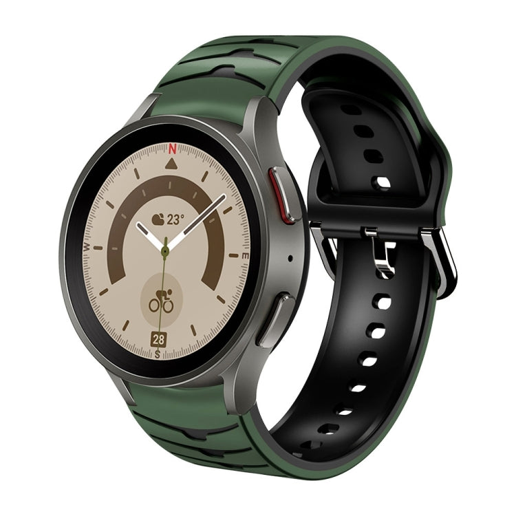 Gebogenes Textur-Silikonarmband, für Samsung Galaxy Watch 5 44mm, für Samsung Galaxy Watch 5 40mm, für Samsung Galaxy Watch 5 Pro 45mm