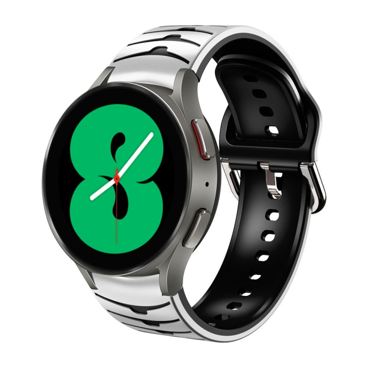 Gebogenes strukturiertes Silikon-Uhrenarmband, Für Samsung Galaxy Watch 4 44mm, Für Samsung Galaxy Watch 4 40mm, Für Samsung Galaxy Watch 4 Classic 42mm
