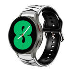 Gebogenes strukturiertes Silikon-Uhrenarmband, Für Samsung Galaxy Watch 4 44mm, Für Samsung Galaxy Watch 4 40mm, Für Samsung Galaxy Watch 4 Classic 42mm