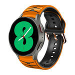 Gebogenes strukturiertes Silikon-Uhrenarmband, Für Samsung Galaxy Watch 4 44mm, Für Samsung Galaxy Watch 4 40mm, Für Samsung Galaxy Watch 4 Classic 42mm
