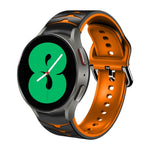 Gebogenes strukturiertes Silikon-Uhrenarmband, Für Samsung Galaxy Watch 4 44mm, Für Samsung Galaxy Watch 4 40mm, Für Samsung Galaxy Watch 4 Classic 42mm