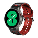 Gebogenes strukturiertes Silikon-Uhrenarmband, Für Samsung Galaxy Watch 4 44mm, Für Samsung Galaxy Watch 4 40mm, Für Samsung Galaxy Watch 4 Classic 42mm