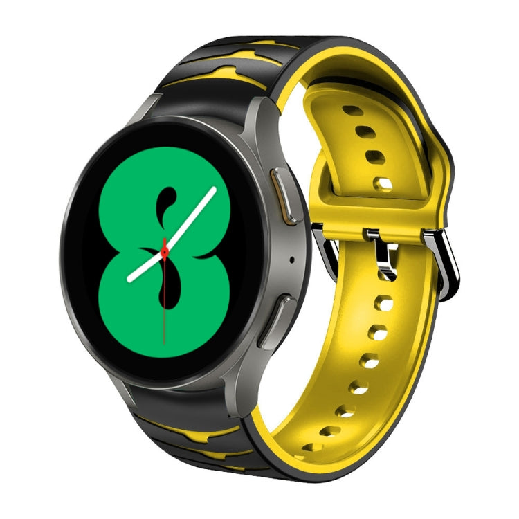 Gebogenes strukturiertes Silikon-Uhrenarmband, Für Samsung Galaxy Watch 4 44mm, Für Samsung Galaxy Watch 4 40mm, Für Samsung Galaxy Watch 4 Classic 42mm