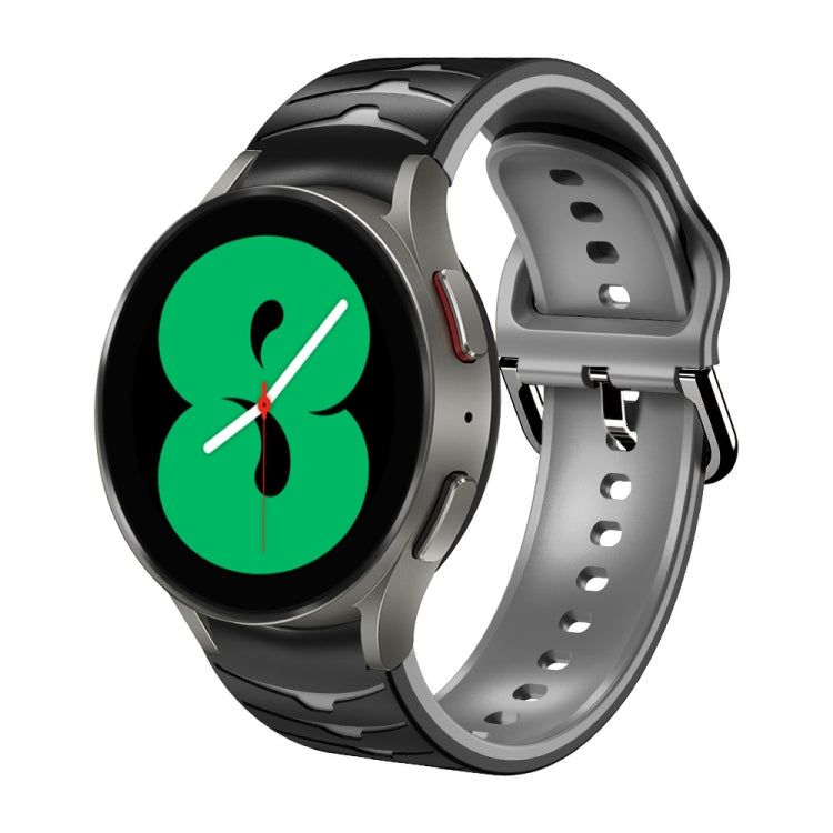 Gebogenes strukturiertes Silikon-Uhrenarmband, Für Samsung Galaxy Watch 4 44mm, Für Samsung Galaxy Watch 4 40mm, Für Samsung Galaxy Watch 4 Classic 42mm