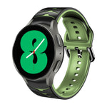 Gebogenes strukturiertes Silikon-Uhrenarmband, Für Samsung Galaxy Watch 4 44mm, Für Samsung Galaxy Watch 4 40mm, Für Samsung Galaxy Watch 4 Classic 42mm