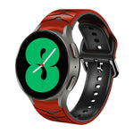 Gebogenes strukturiertes Silikon-Uhrenarmband, Für Samsung Galaxy Watch 4 44mm, Für Samsung Galaxy Watch 4 40mm, Für Samsung Galaxy Watch 4 Classic 42mm