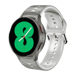 Gebogenes strukturiertes Silikon-Uhrenarmband, Für Samsung Galaxy Watch 4 44mm, Für Samsung Galaxy Watch 4 40mm, Für Samsung Galaxy Watch 4 Classic 42mm