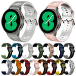 Gebogenes strukturiertes Silikon-Uhrenarmband, Für Samsung Galaxy Watch 4 44mm, Für Samsung Galaxy Watch 4 40mm, Für Samsung Galaxy Watch 4 Classic 42mm