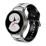 Gebogenes strukturiertes Silikon-Uhrenarmband, Für Samsung Galaxy Watch 4 44mm, Für Samsung Galaxy Watch 4 40mm, Für Samsung Galaxy Watch 4 Classic 42mm