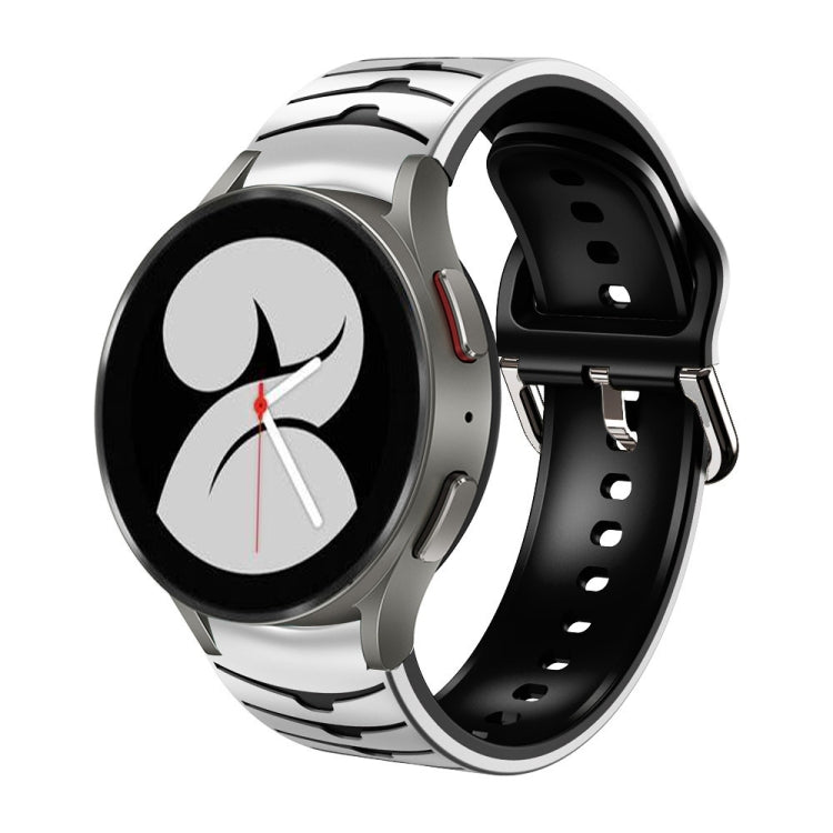 Gebogenes strukturiertes Silikon-Uhrenarmband, Für Samsung Galaxy Watch 4 44mm, Für Samsung Galaxy Watch 4 40mm, Für Samsung Galaxy Watch 4 Classic 42mm