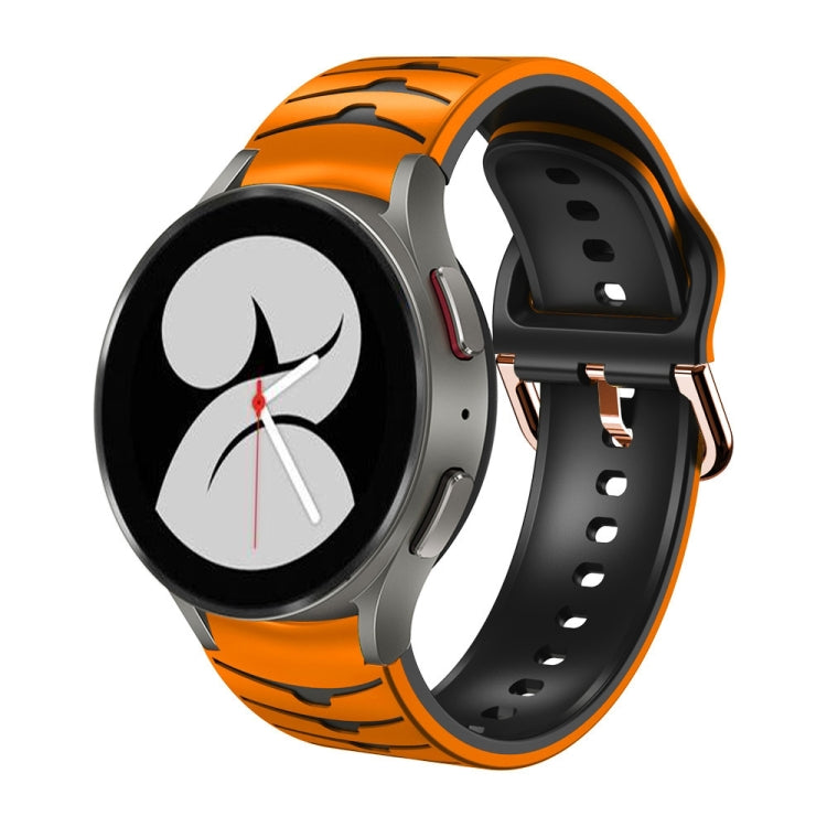 Gebogenes strukturiertes Silikon-Uhrenarmband, Für Samsung Galaxy Watch 4 44mm, Für Samsung Galaxy Watch 4 40mm, Für Samsung Galaxy Watch 4 Classic 42mm