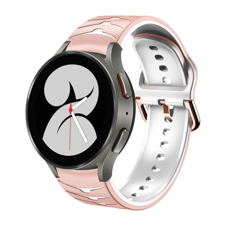 Gebogenes strukturiertes Silikon-Uhrenarmband, Für Samsung Galaxy Watch 4 44mm, Für Samsung Galaxy Watch 4 40mm, Für Samsung Galaxy Watch 4 Classic 42mm