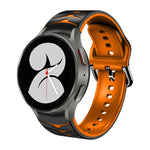 Gebogenes strukturiertes Silikon-Uhrenarmband, Für Samsung Galaxy Watch 4 44mm, Für Samsung Galaxy Watch 4 40mm, Für Samsung Galaxy Watch 4 Classic 42mm