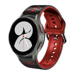 Gebogenes strukturiertes Silikon-Uhrenarmband, Für Samsung Galaxy Watch 4 44mm, Für Samsung Galaxy Watch 4 40mm, Für Samsung Galaxy Watch 4 Classic 42mm