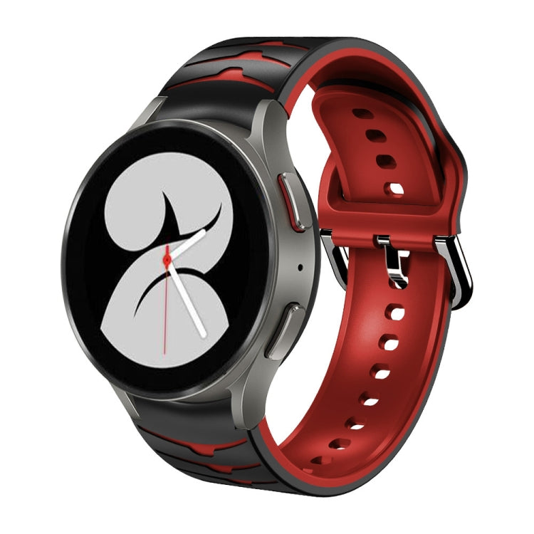 Gebogenes strukturiertes Silikon-Uhrenarmband, Für Samsung Galaxy Watch 4 44mm, Für Samsung Galaxy Watch 4 40mm, Für Samsung Galaxy Watch 4 Classic 42mm
