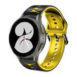 Gebogenes strukturiertes Silikon-Uhrenarmband, Für Samsung Galaxy Watch 4 44mm, Für Samsung Galaxy Watch 4 40mm, Für Samsung Galaxy Watch 4 Classic 42mm