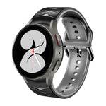 Gebogenes strukturiertes Silikon-Uhrenarmband, Für Samsung Galaxy Watch 4 44mm, Für Samsung Galaxy Watch 4 40mm, Für Samsung Galaxy Watch 4 Classic 42mm