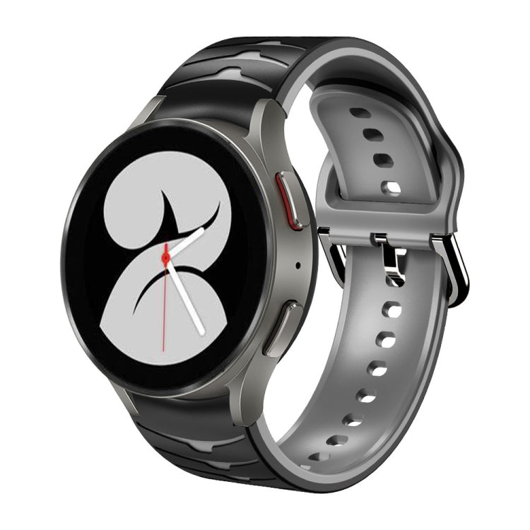 Gebogenes strukturiertes Silikon-Uhrenarmband, Für Samsung Galaxy Watch 4 44mm, Für Samsung Galaxy Watch 4 40mm, Für Samsung Galaxy Watch 4 Classic 42mm