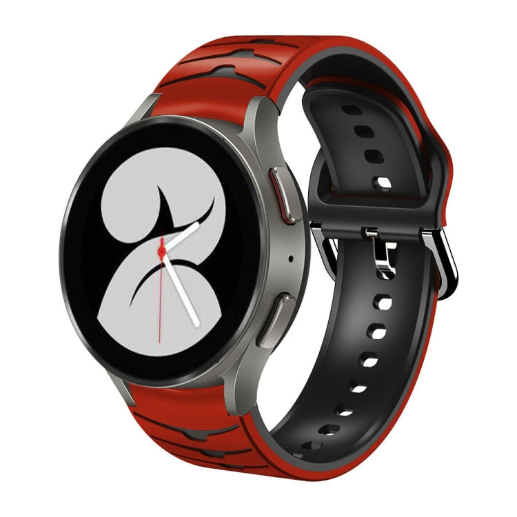 Gebogenes strukturiertes Silikon-Uhrenarmband, Für Samsung Galaxy Watch 4 44mm, Für Samsung Galaxy Watch 4 40mm, Für Samsung Galaxy Watch 4 Classic 42mm