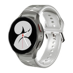 Gebogenes strukturiertes Silikon-Uhrenarmband, Für Samsung Galaxy Watch 4 44mm, Für Samsung Galaxy Watch 4 40mm, Für Samsung Galaxy Watch 4 Classic 42mm