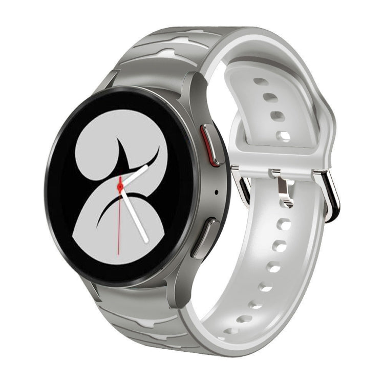 Gebogenes strukturiertes Silikon-Uhrenarmband, Für Samsung Galaxy Watch 4 44mm, Für Samsung Galaxy Watch 4 40mm, Für Samsung Galaxy Watch 4 Classic 42mm