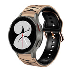 Gebogenes strukturiertes Silikon-Uhrenarmband, Für Samsung Galaxy Watch 4 44mm, Für Samsung Galaxy Watch 4 40mm, Für Samsung Galaxy Watch 4 Classic 42mm