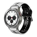 Gebogenes strukturiertes Silikon-Uhrenarmband, Für Samsung Galaxy Watch 4 44mm, Für Samsung Galaxy Watch 4 40mm, Für Samsung Galaxy Watch 4 Classic 42mm