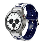 Gebogenes strukturiertes Silikon-Uhrenarmband, Für Samsung Galaxy Watch 4 44mm, Für Samsung Galaxy Watch 4 40mm, Für Samsung Galaxy Watch 4 Classic 42mm