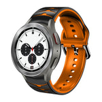Gebogenes strukturiertes Silikon-Uhrenarmband, Für Samsung Galaxy Watch 4 44mm, Für Samsung Galaxy Watch 4 40mm, Für Samsung Galaxy Watch 4 Classic 42mm