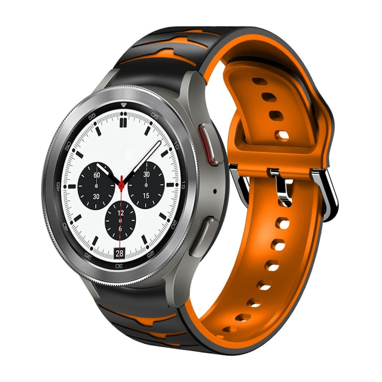 Gebogenes strukturiertes Silikon-Uhrenarmband, Für Samsung Galaxy Watch 4 44mm, Für Samsung Galaxy Watch 4 40mm, Für Samsung Galaxy Watch 4 Classic 42mm