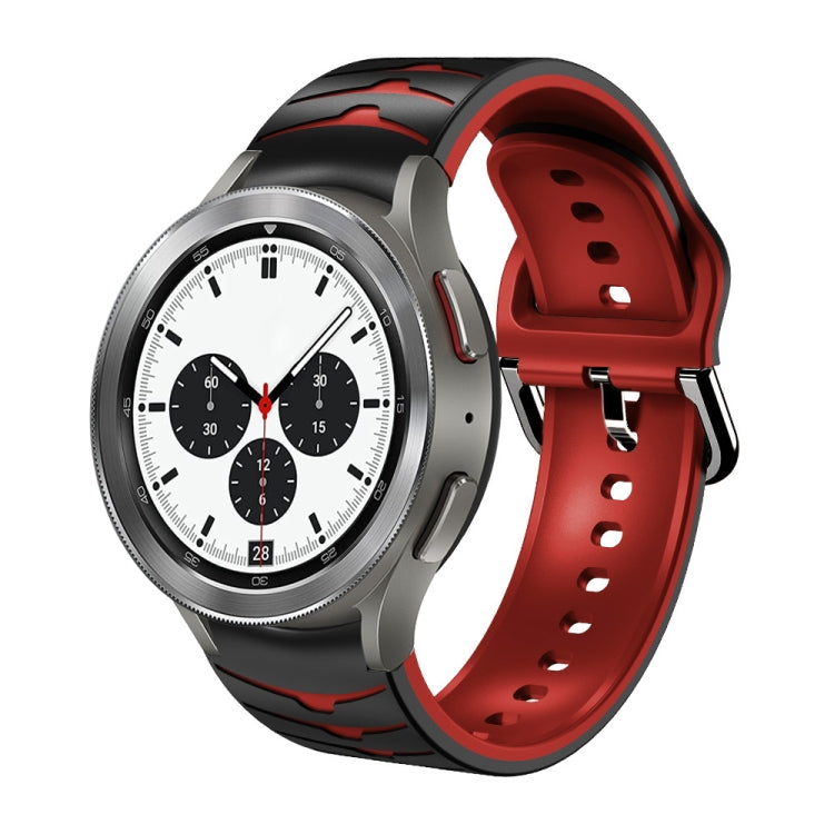 Gebogenes strukturiertes Silikon-Uhrenarmband, Für Samsung Galaxy Watch 4 44mm, Für Samsung Galaxy Watch 4 40mm, Für Samsung Galaxy Watch 4 Classic 42mm
