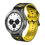 Gebogenes strukturiertes Silikon-Uhrenarmband, Für Samsung Galaxy Watch 4 44mm, Für Samsung Galaxy Watch 4 40mm, Für Samsung Galaxy Watch 4 Classic 42mm
