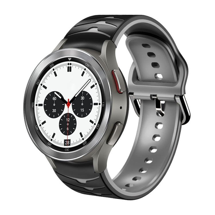 Gebogenes strukturiertes Silikon-Uhrenarmband, Für Samsung Galaxy Watch 4 44mm, Für Samsung Galaxy Watch 4 40mm, Für Samsung Galaxy Watch 4 Classic 42mm