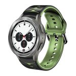 Gebogenes strukturiertes Silikon-Uhrenarmband, Für Samsung Galaxy Watch 4 44mm, Für Samsung Galaxy Watch 4 40mm, Für Samsung Galaxy Watch 4 Classic 42mm