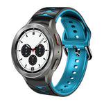 Gebogenes strukturiertes Silikon-Uhrenarmband, Für Samsung Galaxy Watch 4 44mm, Für Samsung Galaxy Watch 4 40mm, Für Samsung Galaxy Watch 4 Classic 42mm