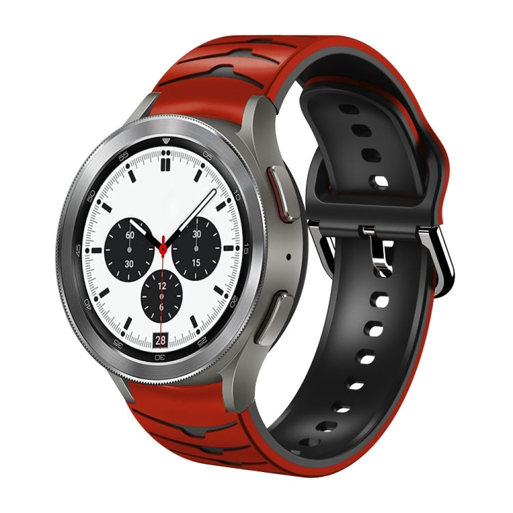 Gebogenes strukturiertes Silikon-Uhrenarmband, Für Samsung Galaxy Watch 4 44mm, Für Samsung Galaxy Watch 4 40mm, Für Samsung Galaxy Watch 4 Classic 42mm