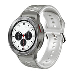 Gebogenes strukturiertes Silikon-Uhrenarmband, Für Samsung Galaxy Watch 4 44mm, Für Samsung Galaxy Watch 4 40mm, Für Samsung Galaxy Watch 4 Classic 42mm