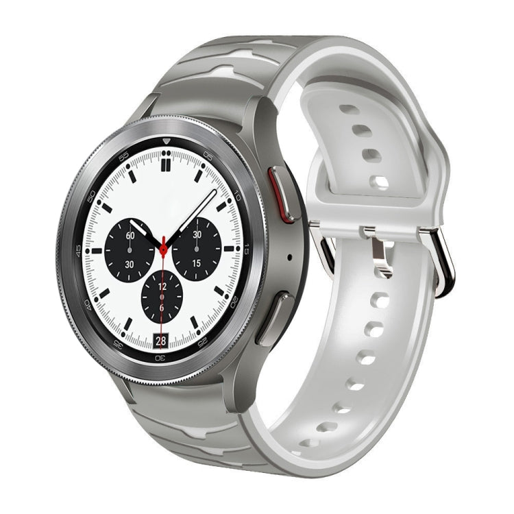 Gebogenes strukturiertes Silikon-Uhrenarmband, Für Samsung Galaxy Watch 4 44mm, Für Samsung Galaxy Watch 4 40mm, Für Samsung Galaxy Watch 4 Classic 42mm
